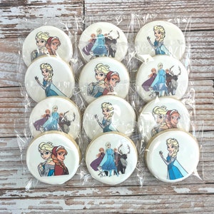 Frozen themed Princess Elsa Sugar Cookies Care Package Birthday Cookies Individually wrapped