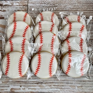 1 Dozen Baseball themed party Cookies Decorated Cookies House Warming Gift Set of Cookies Baseball Team