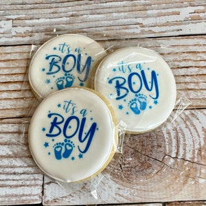 1 Dozen It&#39;s a Boy Decorated Sugar Cookies Baby Boy Cookies Baby Gift Baby Shower Cookies