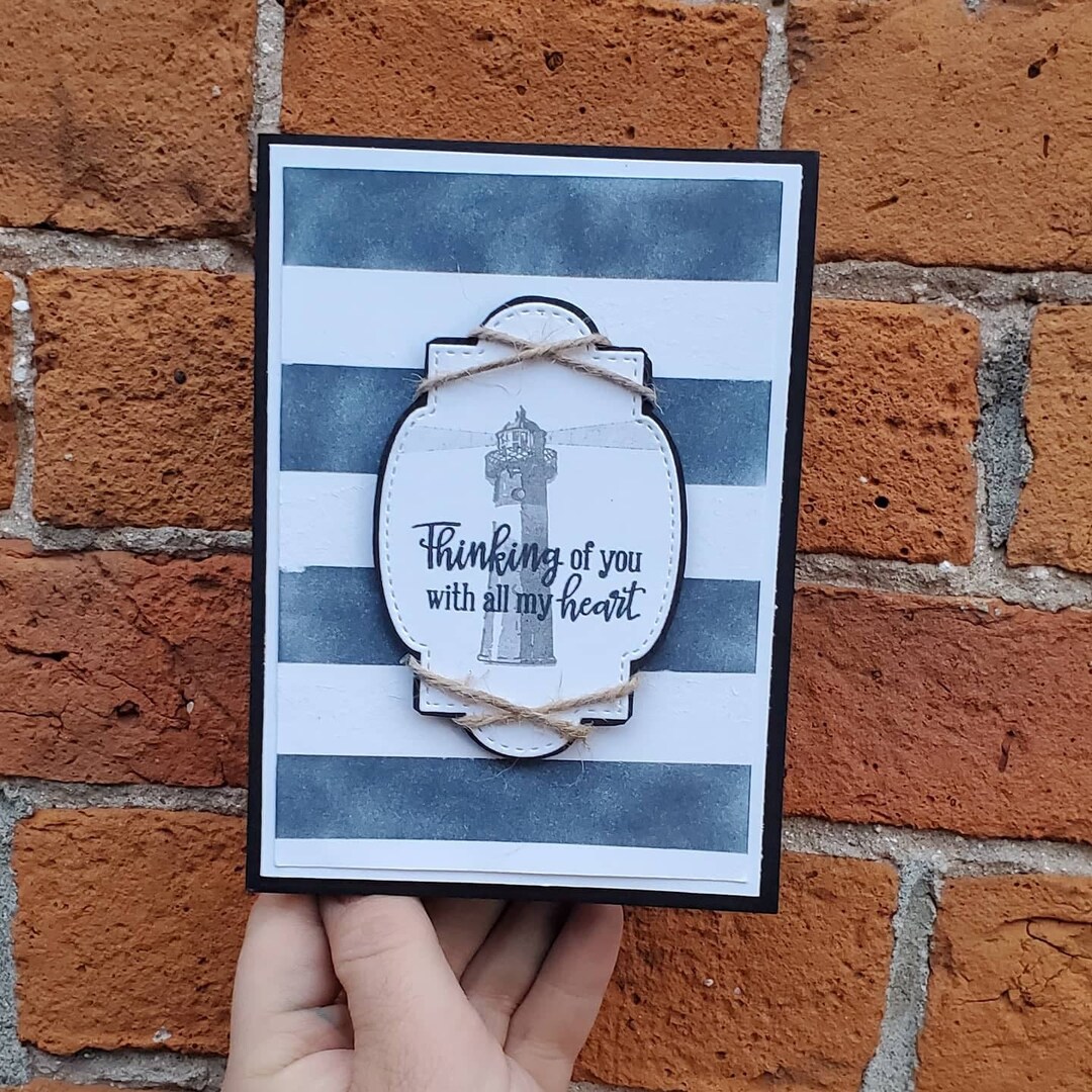 Thinking of You Card - Lighthouse - Etsy