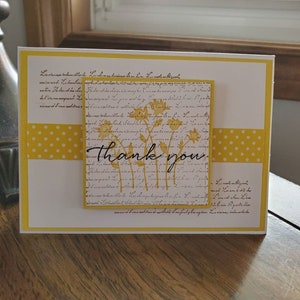 Thank you Card - Yellow Flowers