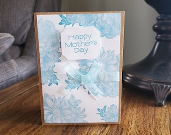 Mothers Day Card - Blue Flowers