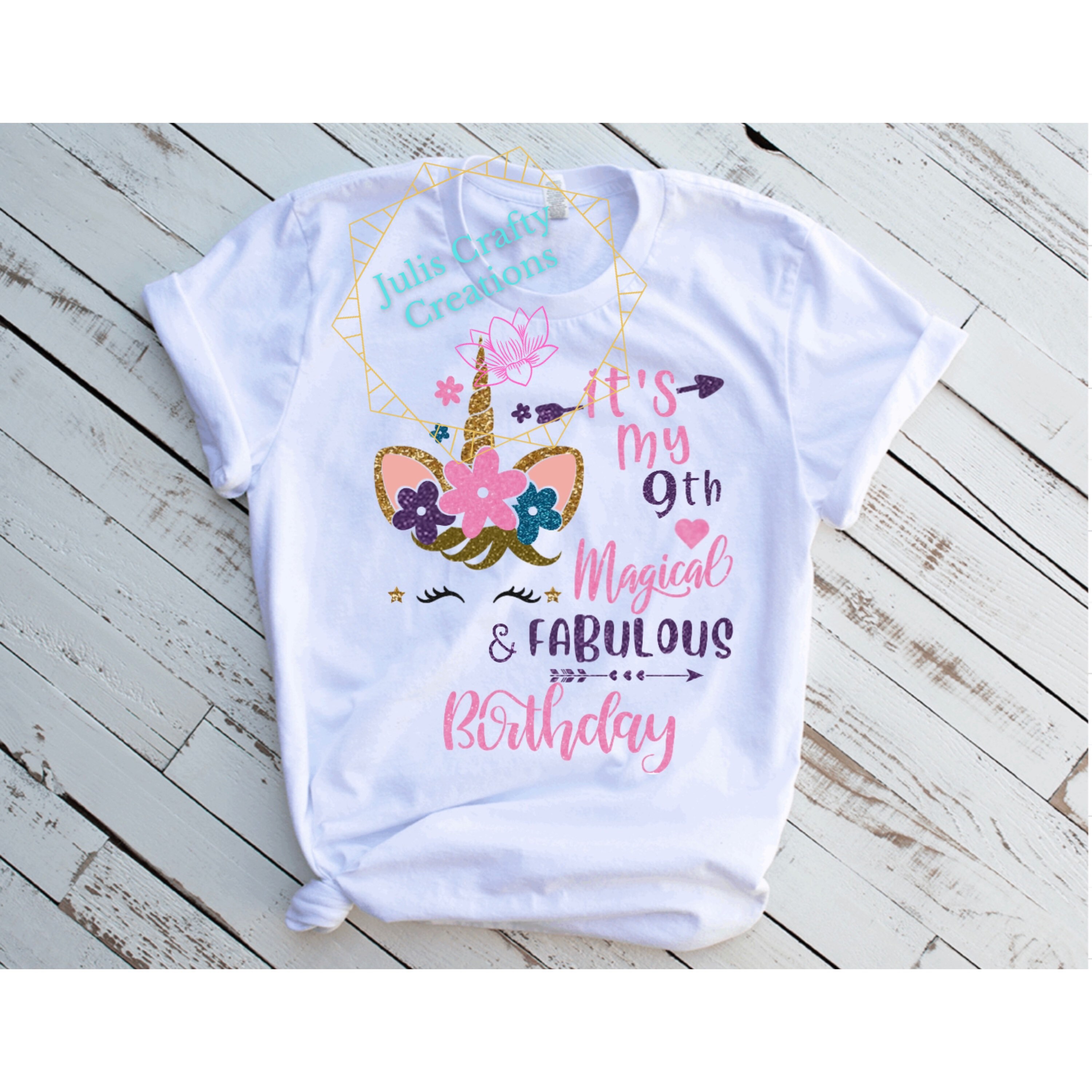 It's My 9th Magical Birthday Girls Unicorn Birthday Shirt It's My 9th Magical Birthday Girls Unicorn Birthday Shirt
