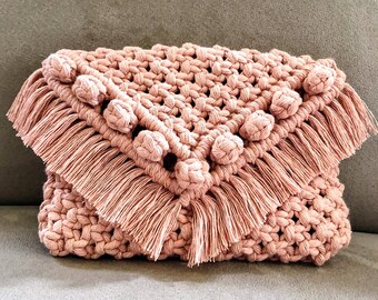 Macrame Clutch Purse | Handmade Bag | Women's Fashion Accessory