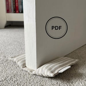 Tutorial de costura fácil de tope de puerta - Patrón PDF de tope de puerta para principiantes - Descarga digital de tope de puerta