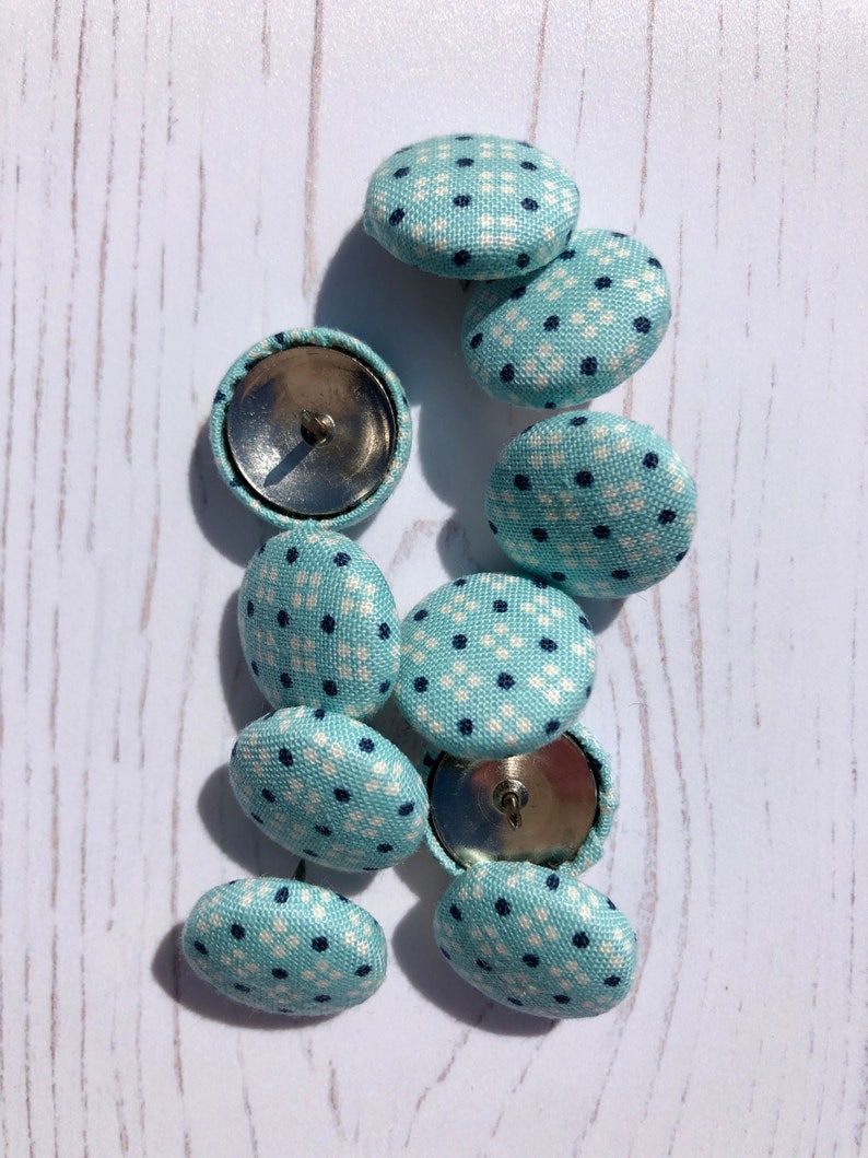 Fabric Push Pins Pack of 10 Drawing Pins Teacher Gift Etsy