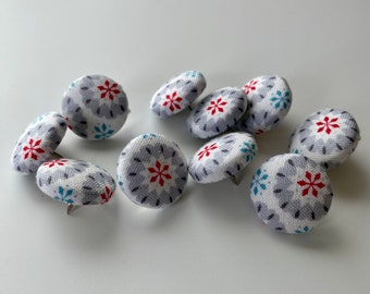Fabric Drawing Pins (10 Pk), Push Pins, Teacher Thank You Gift