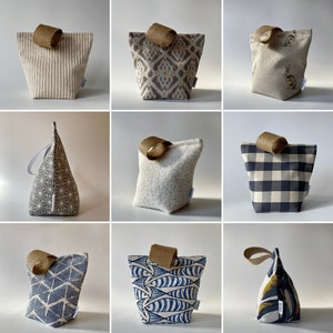 Fabric Doorstops - Geometric Fabric Doorstop - FILLED Fabric Doorstopper