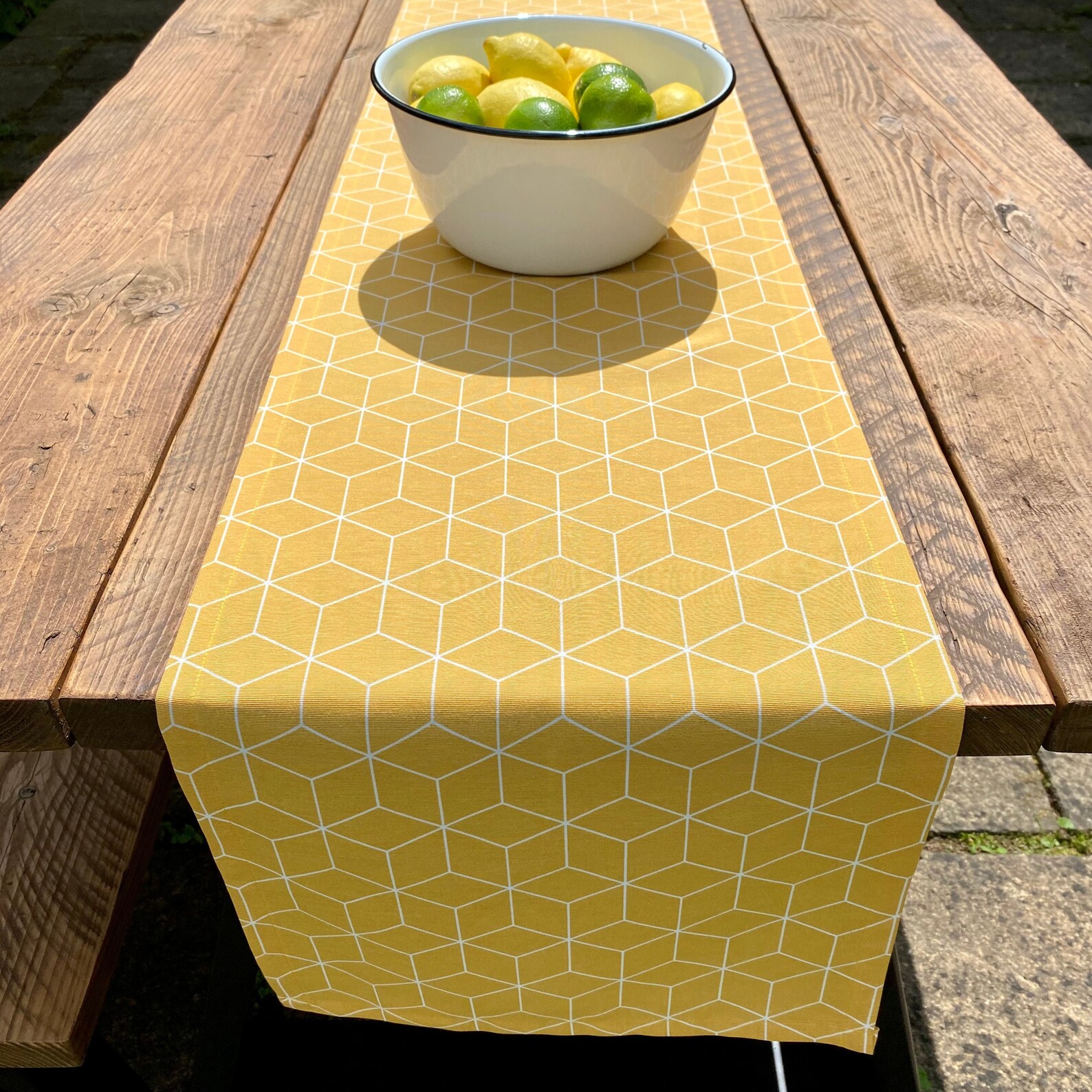 Mustard Table Runner Pale Mustard Table Runner Yellow Table Etsy