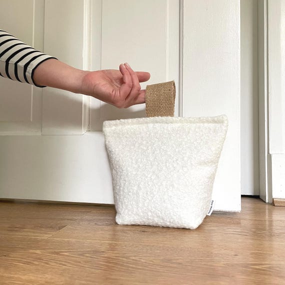 Boucle Door Stop - Fabric Doorstop - 2 kg - Funky Fabric Doorstopper - FILLED Fabric Doorstop