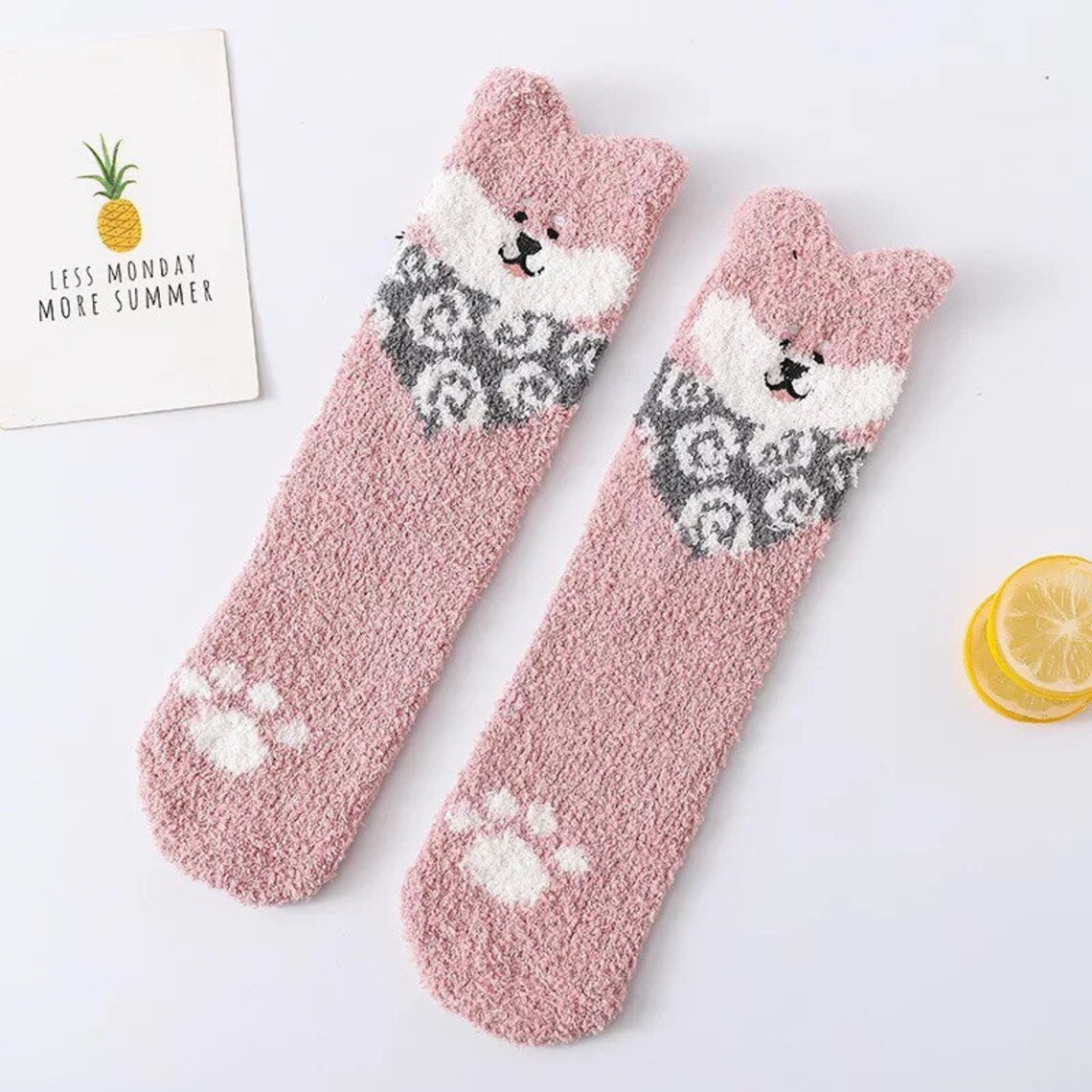 Cute Fluffy Dog Women Socks Dog Paw Socks Gift for Mom Etsy