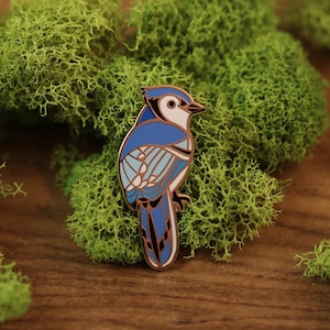 Blue Jay hard enamel pin - The Original Bluejay hope pin - enamel lapel pin -
