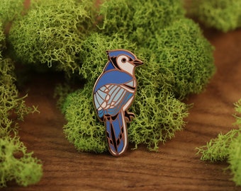 Blue Jay hard enamel pin - The Original Bluejay hope pin - enamel lapel pin -