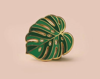 Monstera  enamel pin - enamel lapel pin - Monstera Plant Pin