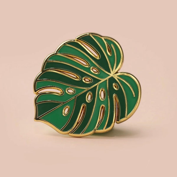 Monstera  enamel pin - enamel lapel pin - Monstera Plant Pin