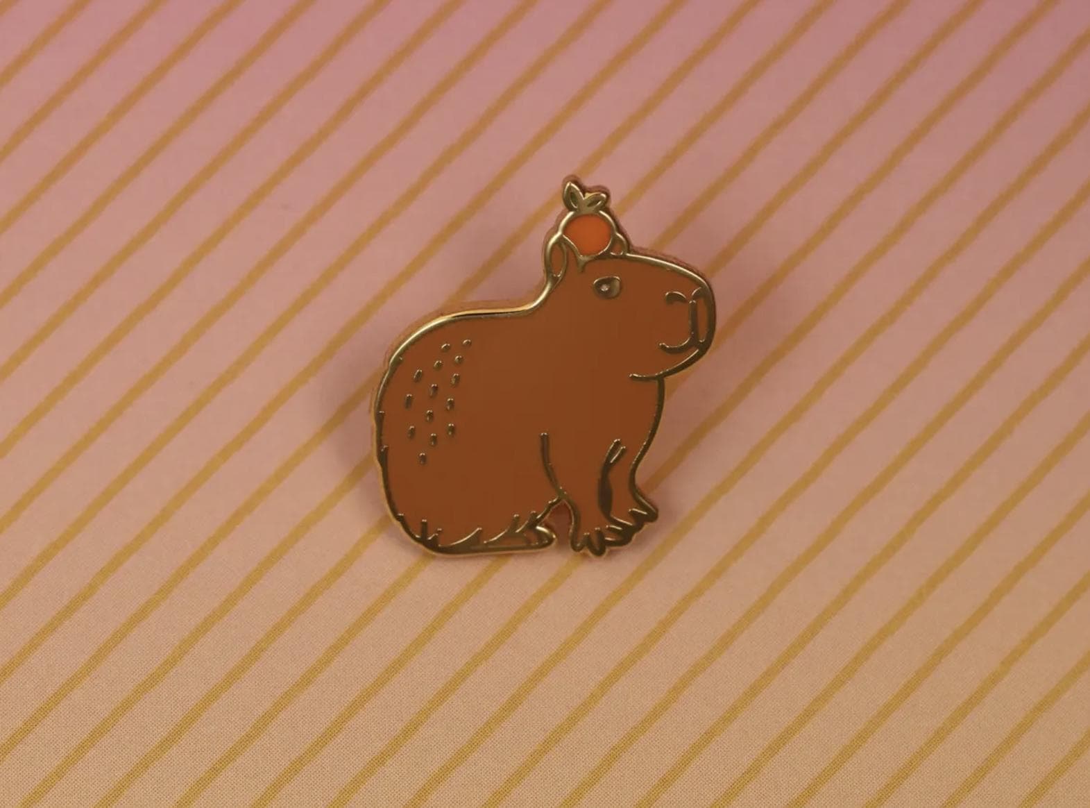 Capybara Hard Enamel Pin - Enamel Lapel Pin - Capy Enamel Pin - Etsy