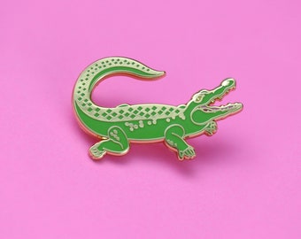 Alligator enamel pin - Hard enamel lapel pin -  enamel pin