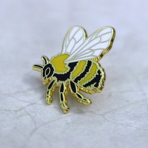 Bumblebee Enamel Pin: Gold Plated Lapel Pin - Pinbeast Studio