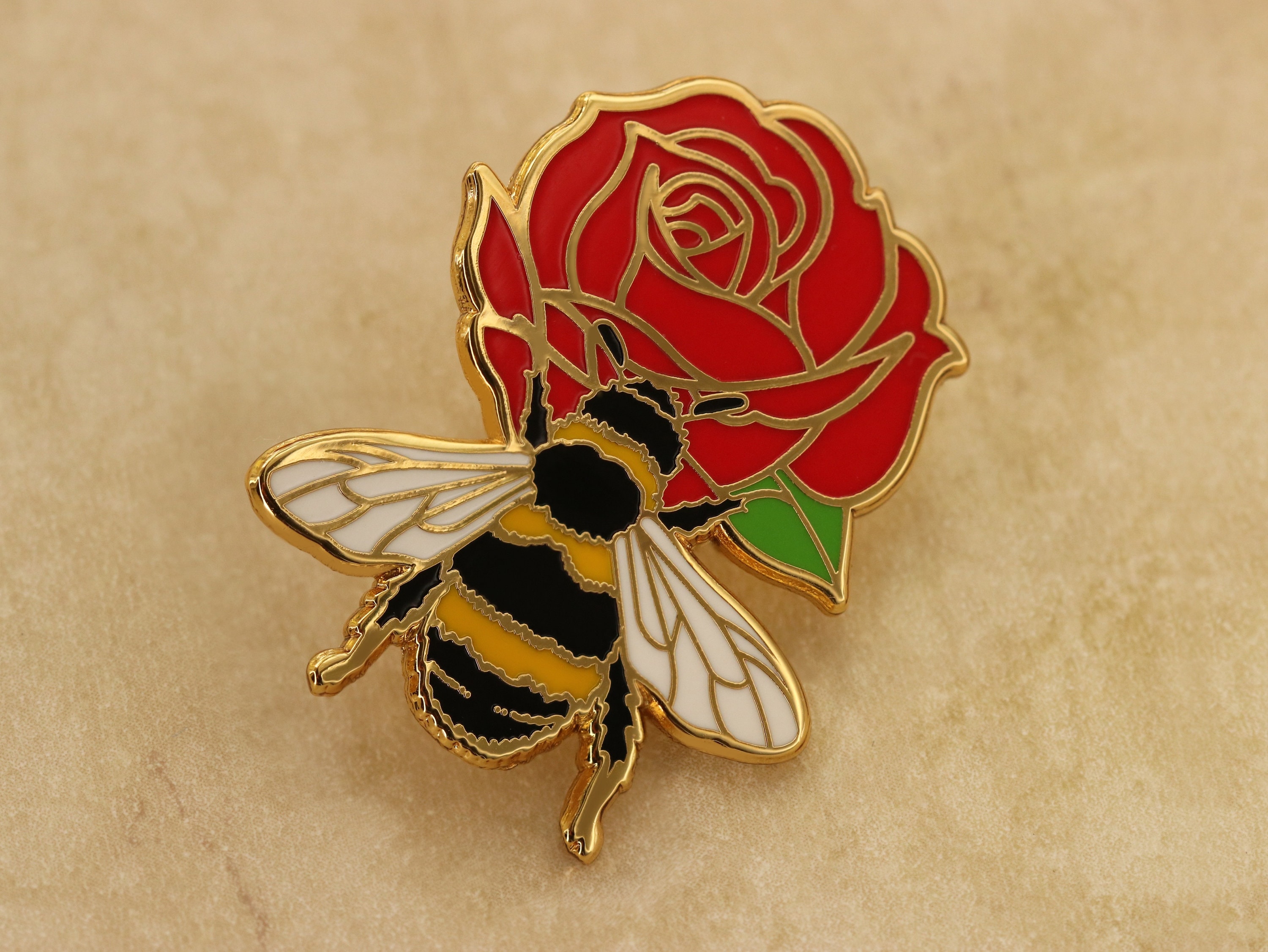 Rose Gold Bee Brooch ~ Bee Pin ~ Honey Bee Brooch ~ Honeybee Pin in Gift Box