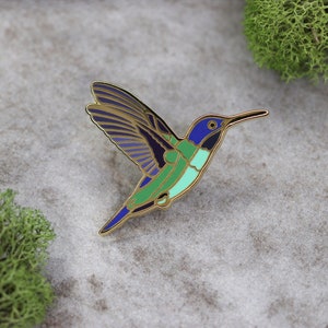 Hummingbird Enamel Pin - Bird Enamel Pin-  enamel lapel pin
