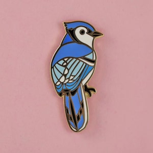 Blue Jay hard enamel pin - The Original Bluejay hope pin - enamel lapel pin -