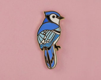 Blue Jay hard enamel pin - The Original Bluejay hope pin - enamel lapel pin -