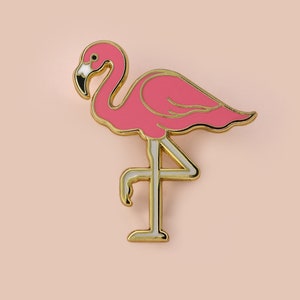 Flamingo Emaille Pin - Anstecknadel -