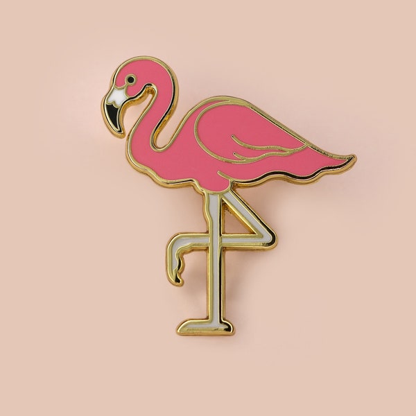 Flamingo  enamel pin - enamel lapel pin -