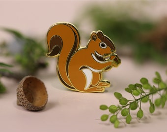 Eichhörnchen Emaille Pin - Emaille Anstecknadel -