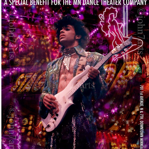 Prince Concert Poster Live Minneapolis Unique Signed Giclée Print Gift