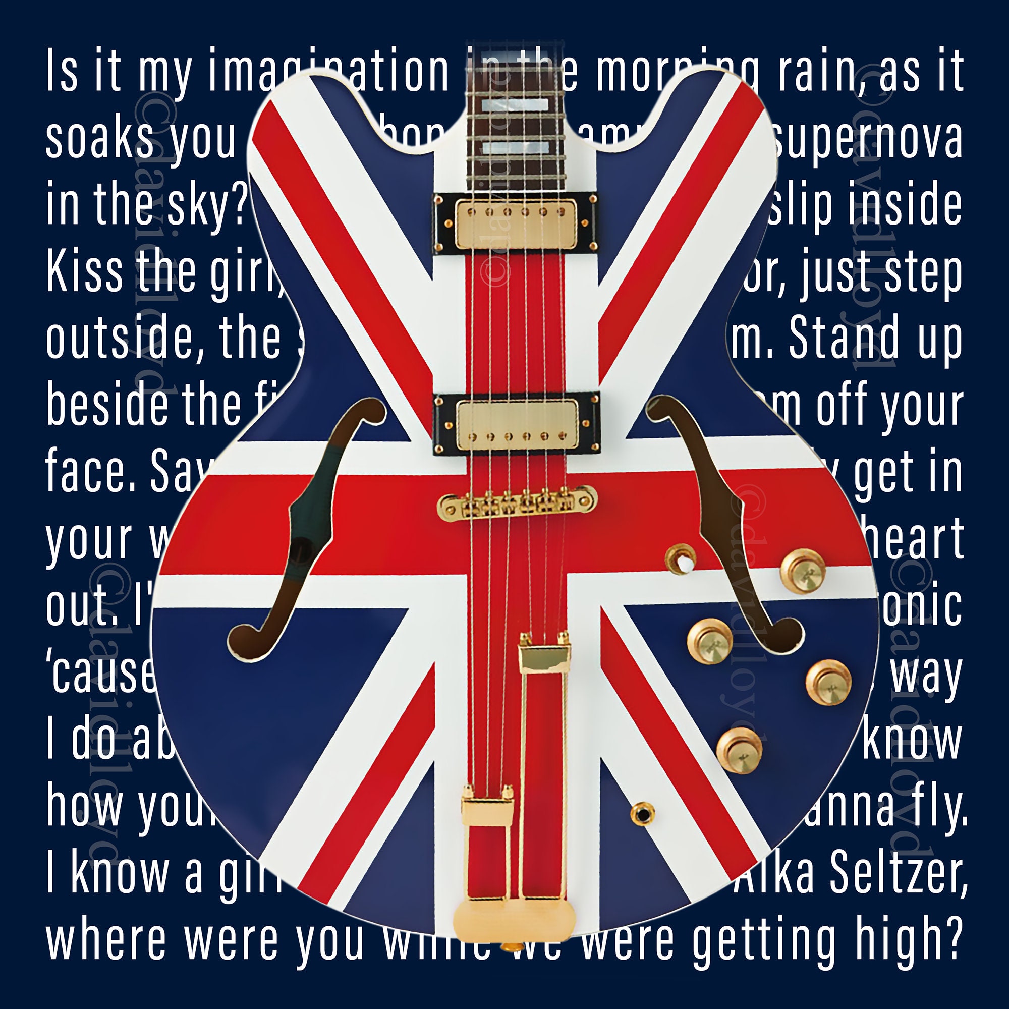 Noel Gallagher Oasis Inspired Union Jack Guitar Limited Noel Gallagher Oasis Inspired Union Jack Guitar Limited