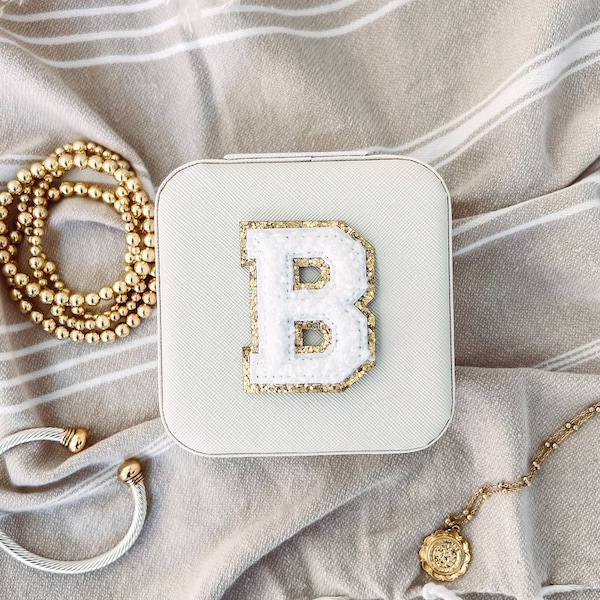 personalized jewelry box personalized jewelry box for girls custom initial jewelry box chenille letter jewelry boxes BONEJB