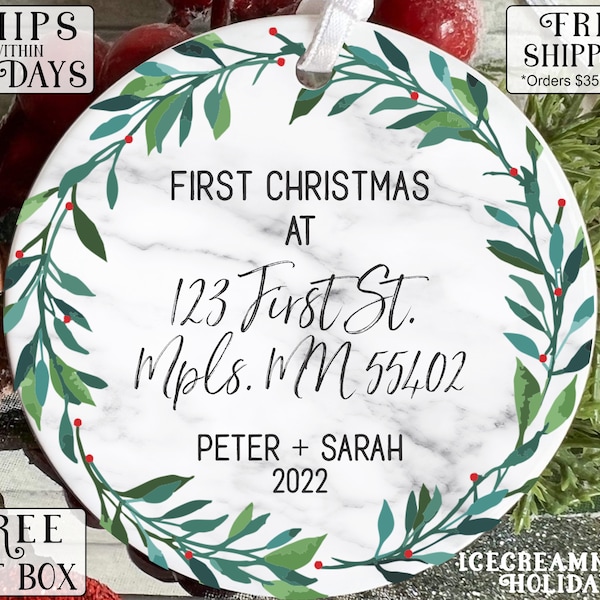 our first home personalized ornament - new house personalized ornament -  custom christmas gifts for new homeowner - OR004