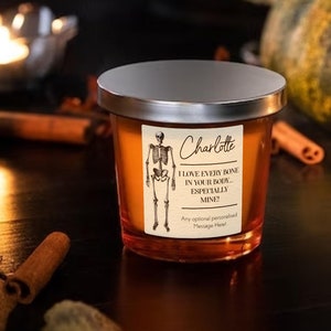 Personalised Rude Gift For Girlfriend or Wife Funny Halloween Gifts Couples Pumpkin Scented Candle In Jar Seasonal Candles Custom Present