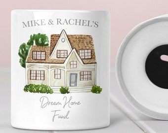 Personalised Money Box, Custom Names, New Home, Savings Jar, First Home, Dream Home Fund, Piggy Bank