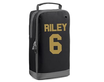 Personalised Name & Number Football Bag Boys Football Boot Bags Footie Kit Girls Kids P.E Sports Bag Custom Name Gift Back To School Gym Bag