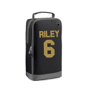 Sac de football personnalisé avec nom et numéro Sacs pour chaussures de football pour garçons Kit de football Filles enfants Sac de sport en PE, cadeau nom personnalisé pour la rentrée des classes Sac de sport