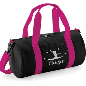 Sac de gymnastique personnalisé pour filles fourre-tout à paillettes Kit de gymnastique sacs baril chaussures de danse enfants retour à l'école accessoires nom personnalisé cadeau