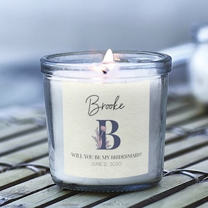 Personalised Bridesmaid Proposal, Will You Be My Bridesmaid Gift, Scented Candle, Wedding, Bridesmaid Candle