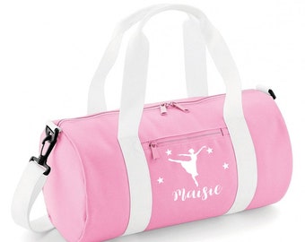 Personalised Dance Bag For Girls Ballet Holdall Gym Kit Dancing Barrel Bags Ballerina Shoes Kids Back To School Accessories Custom Name Gift