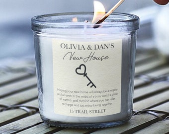 Personalised New House Gift Housewarming Gifts Scented Candle In Jar Custom Moving Home Present For First Home Owner Special Keepsake Gifts
