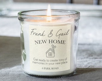 Personalised New Home Gift Housewarming Gifts Scented Candle In Jar Custom Moving House Present For First Home Owner Special Keepsake Gifts