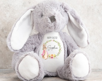 Personalised Easter Teddy, Baby's First Easter, Gift For Girls Boys, Custom Bunny Rabbit, Keepsake, Stuffed Animal, Soft Toy, Cuddly Toys