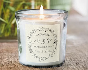 Personalised Engagement Gift For Couples Scented Candle In A Jar Custom Present For Engaged Couple Special Keepsake Gifts Getting Married