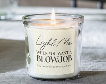 Personalised Rude Gift For Boyfriend or Husband, Valentine’s Day Gift, Funny BJ Candle, Custom Gift For Him