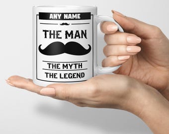 Personalised The Man The Myth The Legend Mug, Father's Day Gift, Custom Name, Mug For Him, Gifts For Dad, Funny Cup