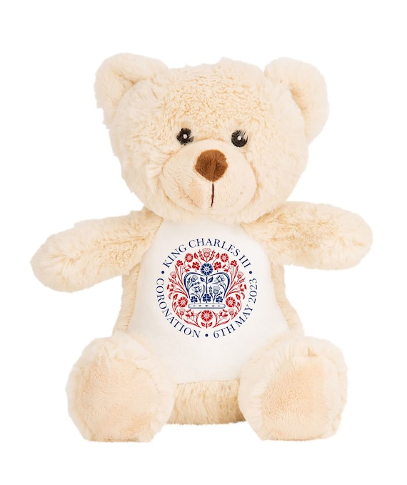 King Charles III Coronation Teddy Bear the Kings Official Emblem
