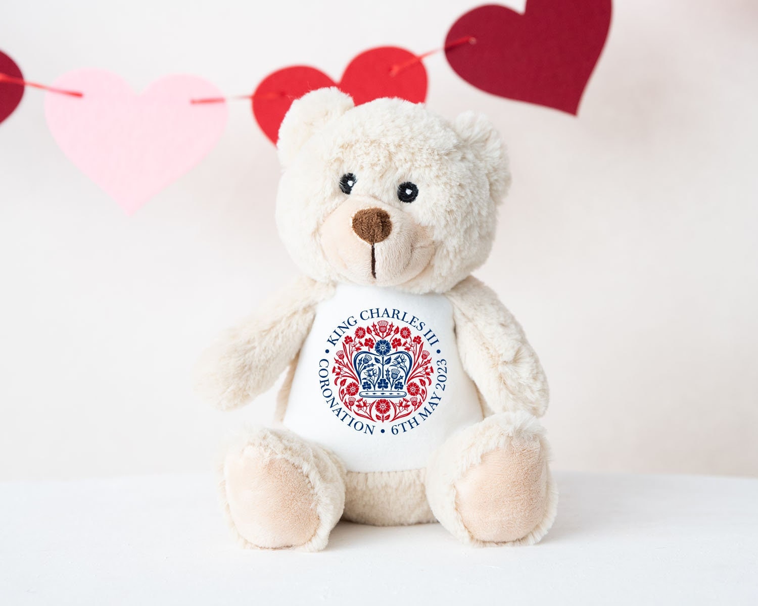 King Charles III Coronation Teddy Bear the Kings Official Emblem