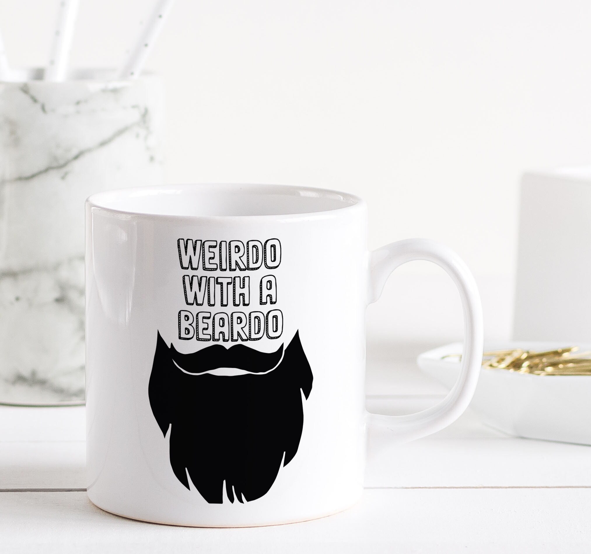 Weirdo With A Beardo Funny Beard Mug For Him Novelty Gift Mens Coffee Tea  Cup Husband Boyfriend Gifts Birthday Christmas Present