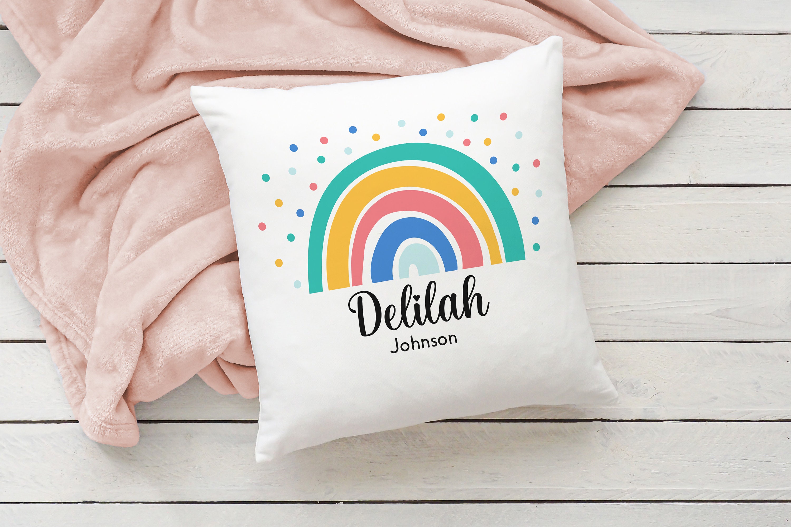 Cojin personalizado para ninas Cualquier nombre Almohada arco iris Cojines decorativos Accesorios de dormitorio Decoracion de guarderia Regalos de cumpleanos Recuerdo Presente Etsy Espana